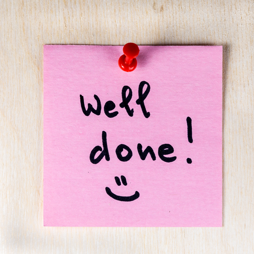 Well done note on paper post it